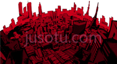城市,卡通,动画 PNG
