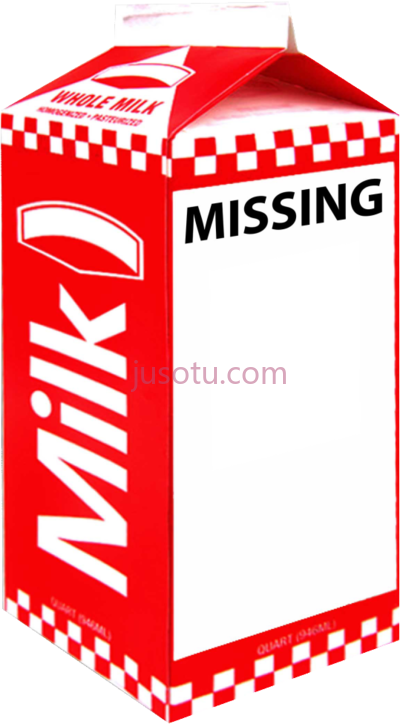 牛奶盒,missing milk carton generator PNG