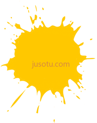 黄色油漆飞溅物,yellow paint splatter PNG