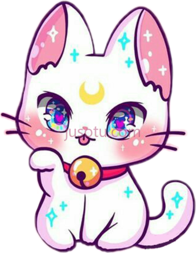 可爱猫,cute kawaii cat sparkle magic manekineko PNG