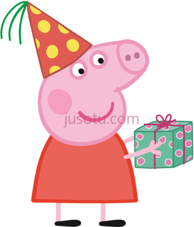 小猪佩奇,pink party hat peppa pig e teddy PNG