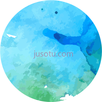 蓝色水彩,brush stroke blue watercolor PNG