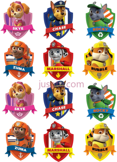 汪汪队立大功,paw patrol names PNG