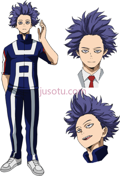 我的英雄学院,hitoshi shinsou full body anime PNG