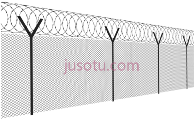 带刺铁丝网,barbed wire chain link PNG