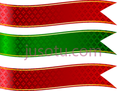 绿色红色横幅,banner shape art PNG