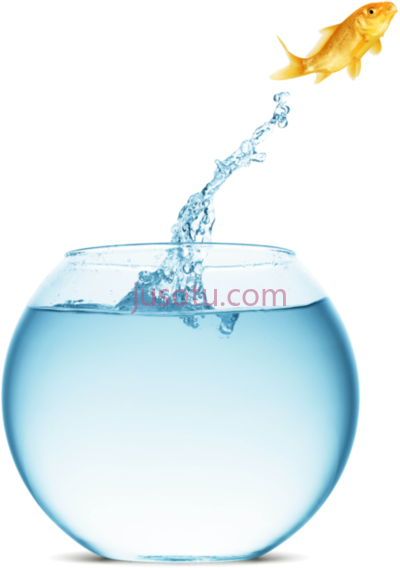金鱼跳缸,gold fish jumping to empty bowl PNG