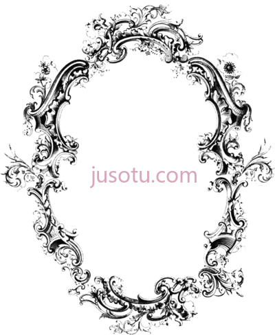 复古花环边框,wreath victorian border frame PNG