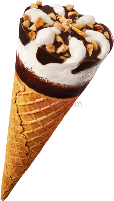 香草冰淇淋蛋卷,vanilla ice cream cone PNG