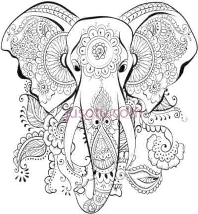 曼荼罗,elephant mandala dibujos para colorear adultos PNG