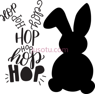 复活节兔子,easter bunny silhouette library PNG