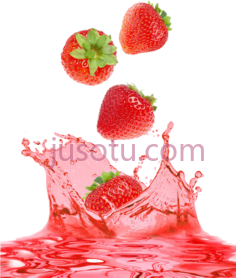 草莓水果,果汁,飞溅 PNG