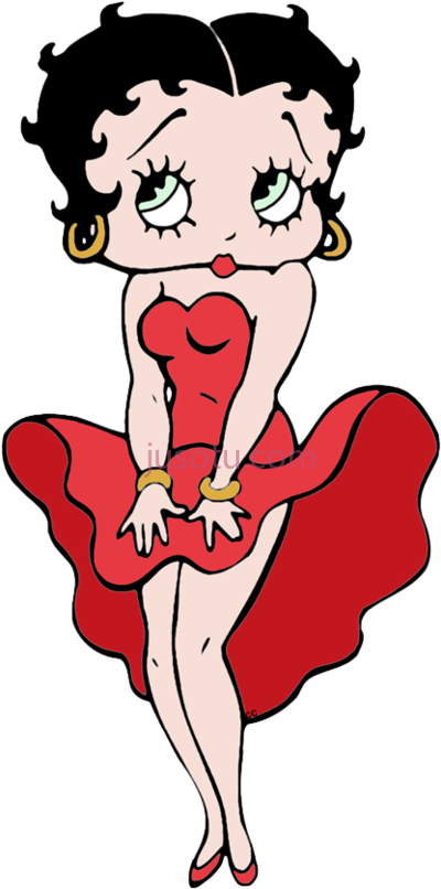 贝蒂娃娃,betty boop red dress PNG
