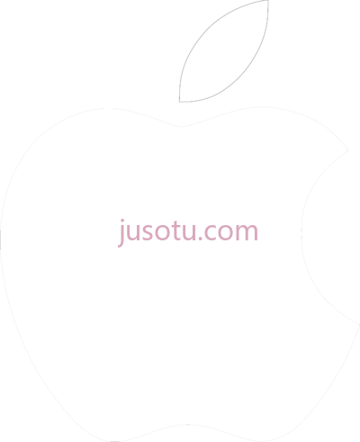 白色苹果标志,apple logo 2014 in white PNG