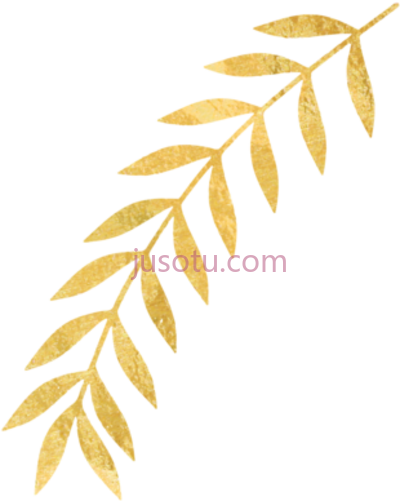 金叶,gold leaves PNG