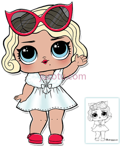 惊喜娃娃,lol surprise doll coloring pages PNG