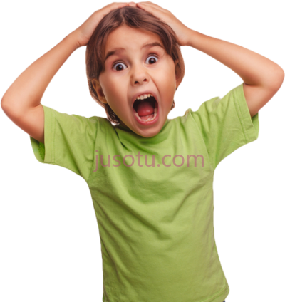 孩子害怕,scared child PNG