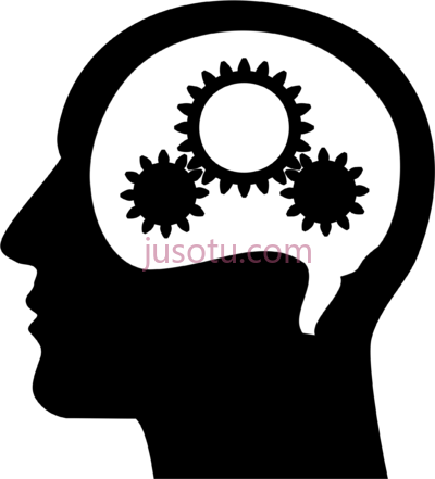 大脑思维,library thinking brain black and white PNG