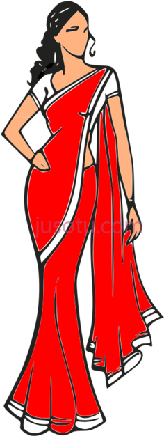 穿着纱丽女人, PNG