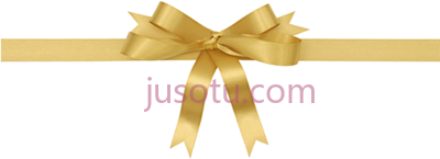 金色礼品丝带,gold christmas bow PNG