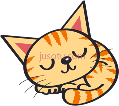 睡猫,sleeping cat cartoon PNG