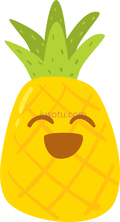 菠萝,hand drawn cartoon cute pineapple decoration PNG