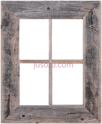 乡村装饰旧窗框,rustic decor old barn window frame PNG