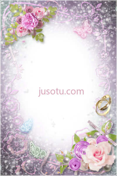 鲜花婚礼边框,best flowers wedding PNG