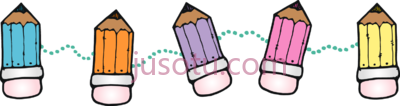铅笔,college banner school supply border PNG
