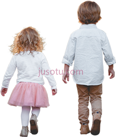 孩子们走路,kids walking PNG