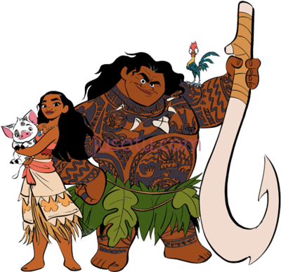 迪士尼摩阿娜,disney moana and maui PNG