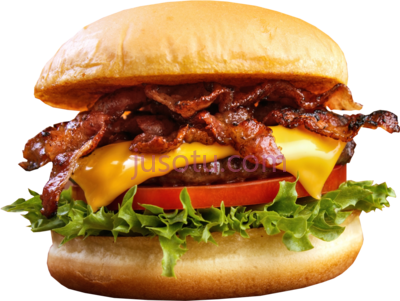 芝士培根汉堡,result burger hamburguesa con queso y tocino PNG