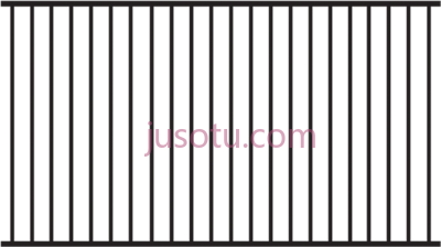 黑色金属栅栏,flat top panel black metal fence PNG
