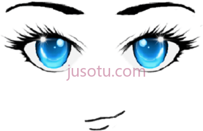 蓝眼睛,catalog roblox face anime PNG