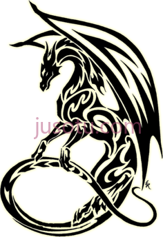 黑白龙,tribal tattoo PNG