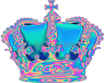 皇冠,holo vaporwave crown freet PNG