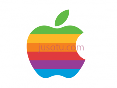 彩虹苹果标志,rainbow apple logo PNG