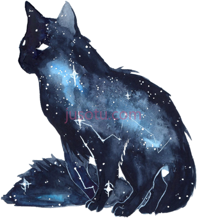 猫咪,cat kitten galaxy watercolor space stars PNG