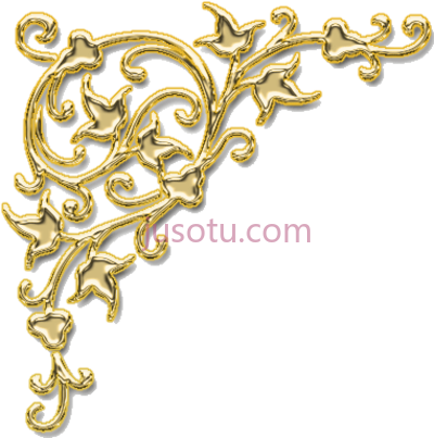 金色装饰镶边角,corner gold deco border PNG