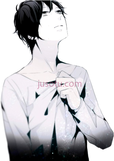 男孩悲伤,anime boy sad render PNG