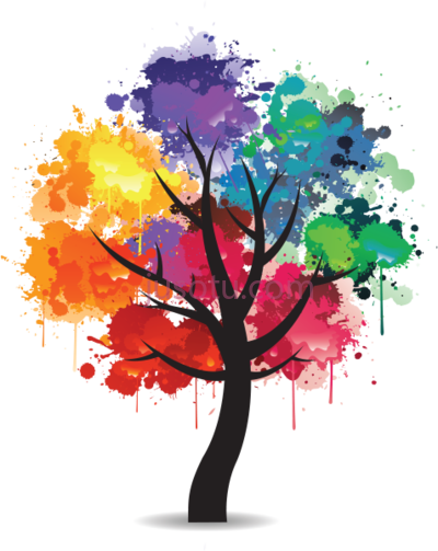 水彩树,nitto printing watercolor tree colors PNG