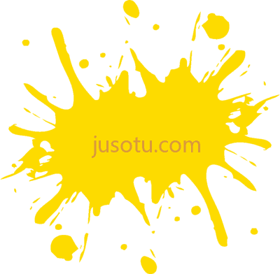黄色油漆飞溅,yellow paint splash PNG