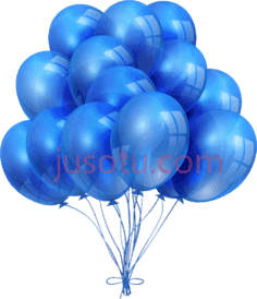 生日蓝气球PNG