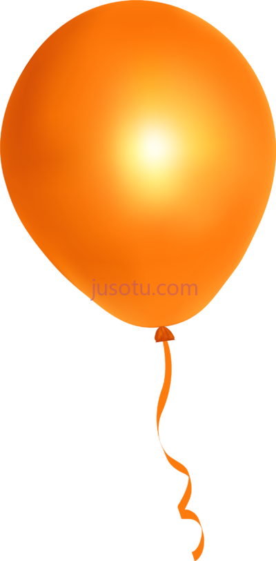 橙色气球,orange balloon PNG