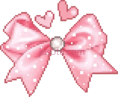 卡哇伊蝴蝶结可爱粉色,kawaii bow pixel cute pink PNG