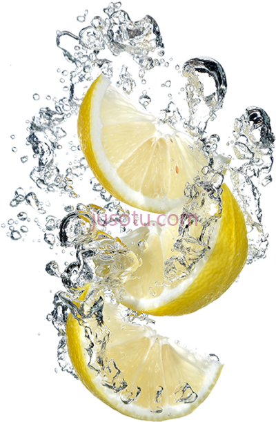 柠檬水果,lemon fruit splashing in water PNG