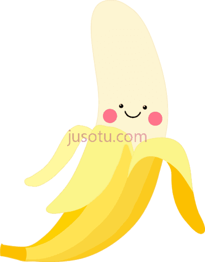 可爱香蕉,cute banana PNG