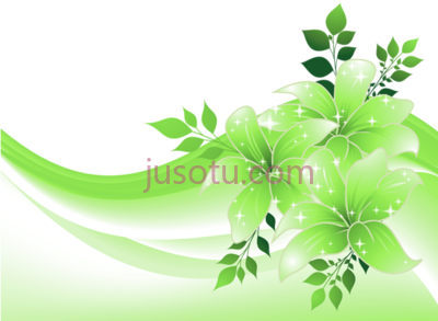 绿色花,borders paper PNG
