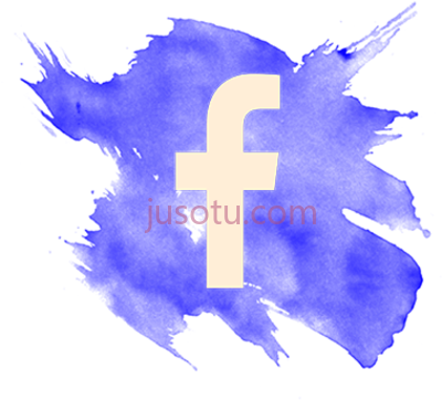 水彩画,watercolor facebook logo PNG