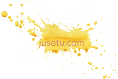 水彩喷溅黄色,watercolor splatter PNG